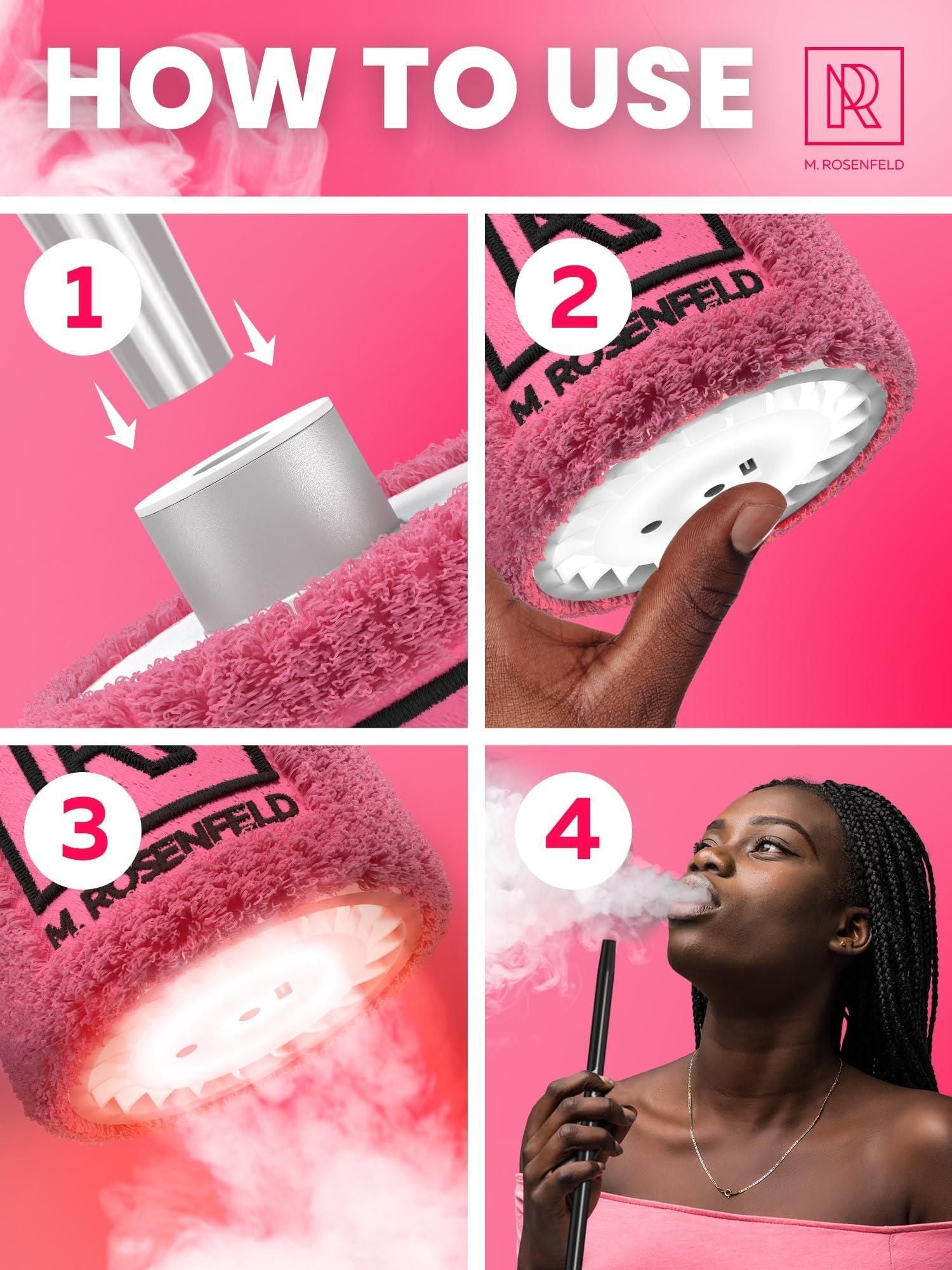 Silver Mini Hookah Pump Hookah Starter with 1000 mAh Rechargeable Battery Electric Hookah Starter Vacuum Kit with Led Light