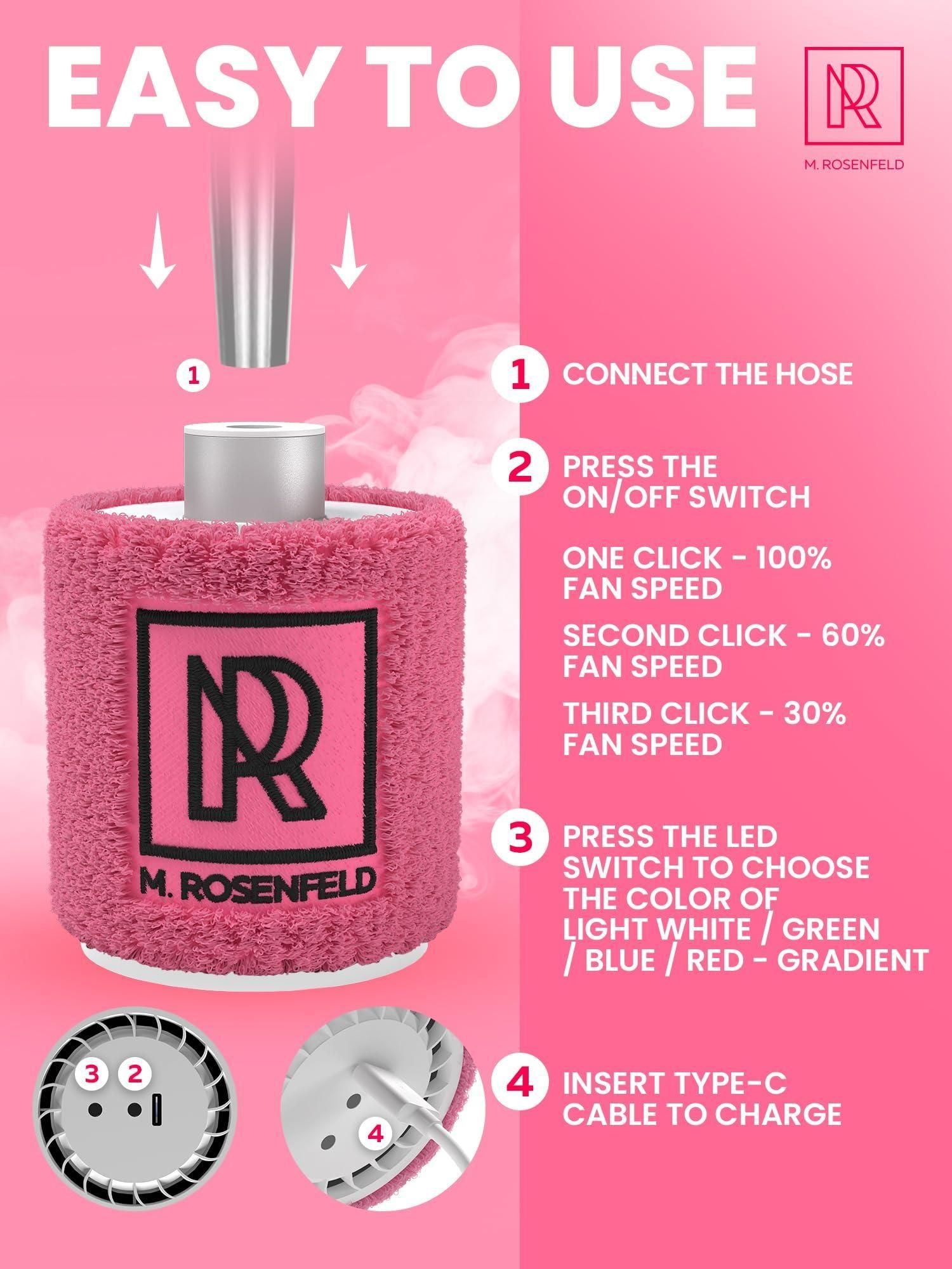 Silver Mini Hookah Pump Hookah Starter with 1000 mAh Rechargeable Battery Electric Hookah Starter Vacuum Kit with Led Light